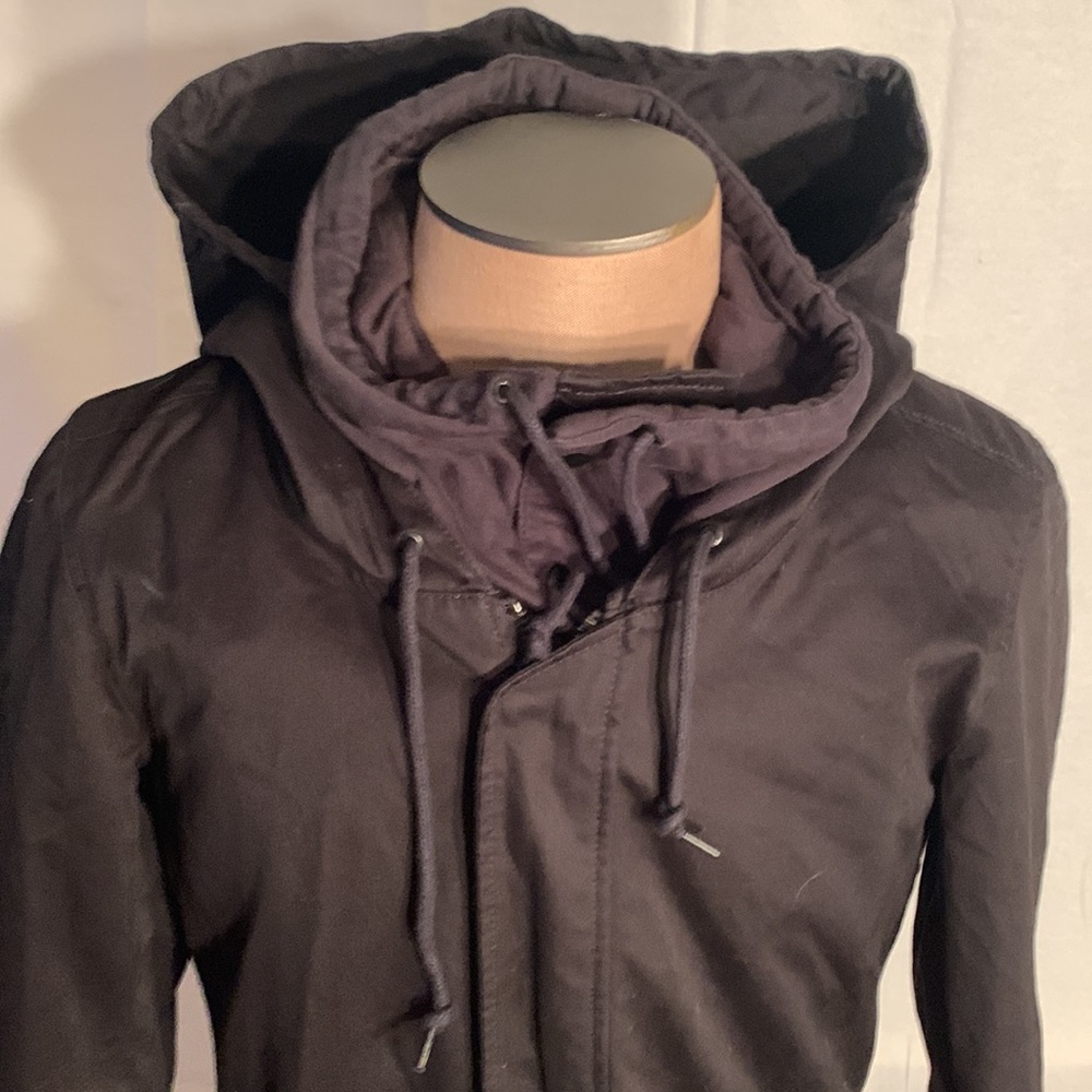 All saints fishtail jacket w/ optional cowl neck